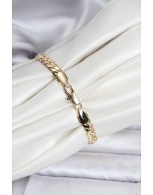 14K Gold Renk Kaplama Ezme Zincir Model Kadın Bileklik