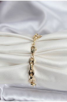 14K Gold Renk Kaplama Kahve Çekirdeği Model CM Kadın Bileklik