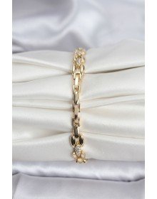 14K Gold Renk Kaplama Zirkon Taşlı Model CM Kadın Bileklik