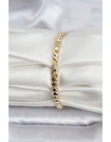 14K Gold Renk Kaplama Kalp Model CM Kadın Bileklik