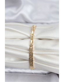 14K Gold Renk Kaplama Başak Model Zirkon Taşlı CM Kadın Bileklik