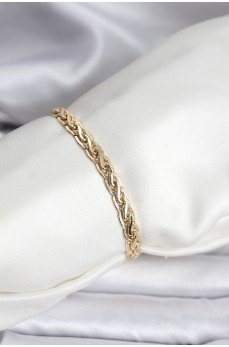 14K Gold Renk Kaplama Lazer Zincir Model CM Kadın Bileklik