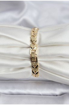 14K Gold Renk Kaplama Başak Model CM Kadın Bileklik