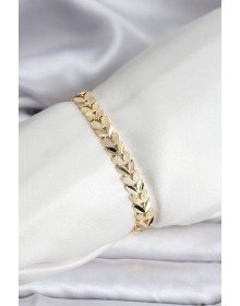 14K Gold Renk Kaplama Başak Model CM Kadın Bileklik