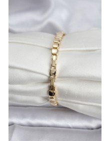 14K Gold Renk Kaplama Zirkon Taşlı CM Kadın Bileklik