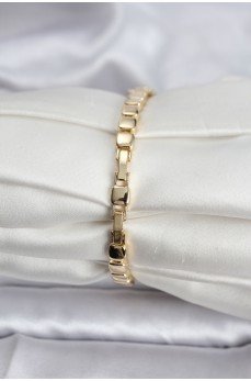 14K Gold Renk Kaplama Zirkon Taşlı CM Kadın Bileklik