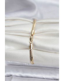 14K Gold Renk Kaplama Lazer Ezme Zincir Model CM Kadın Bileklik