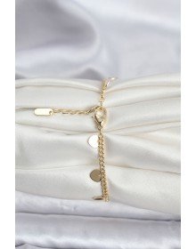 14K Gold Renk Kaplama Kalpli Model CM Kadın Bileklik