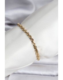 14K Gold Renk Kaplama Burgu Zincir Model CM Kadın Bileklik