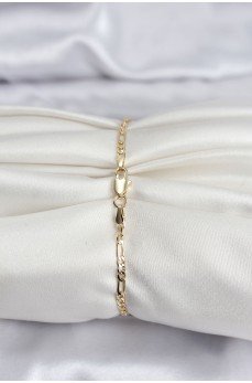 14K Gold Renk Kaplama Minimal Zincir Model CM Kadın Bileklik