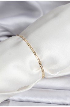 14K Gold Renk Kaplama Minimal Zincir Model CM Kadın Bileklik