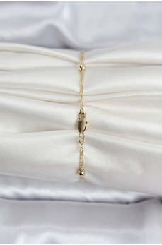 14K Gold Renk Kaplama Topçuklu Model CM Kadın Bileklik