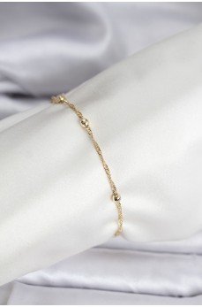 14K Gold Renk Kaplama Topçuklu Model CM Kadın Bileklik