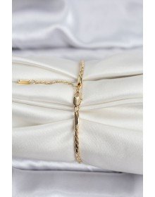 14K Gold Renk Kaplama Zincirli Model CM Kadın Bileklik