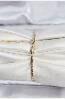 14K Gold Renk Kaplama Zincirli Model CM Kadın Bileklik