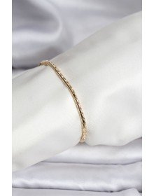14K Gold Renk Kaplama Zincirli Model CM Kadın Bileklik