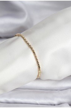 14K Gold Renk Kaplama Zincirli Model CM Kadın Bileklik