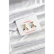 14K Gold Renk Kaplama CM Kadın Küpe