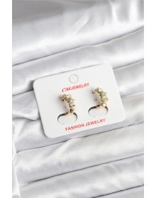 14K Gold Renk Kaplama CM Kadın Küpe