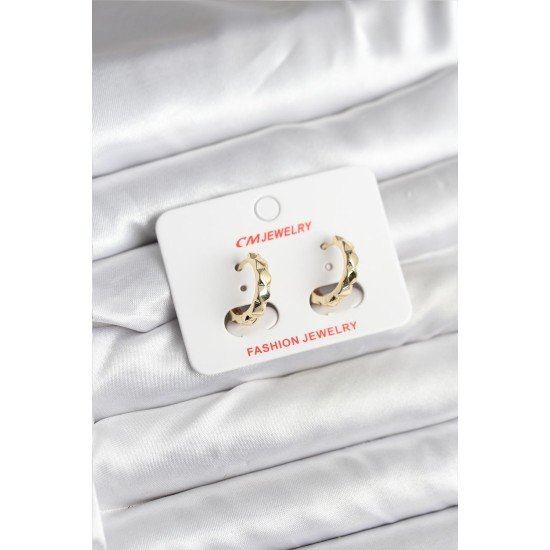 14K Gold Renk Kaplama CM Kadın Küpe 14K Gold Renk Kaplama CM Kadın Küpe