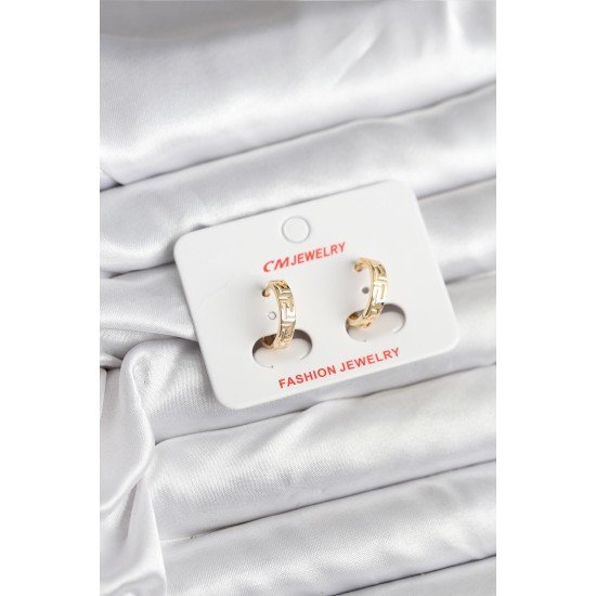 14K Gold Renk Kaplama CM Kadın Küpe