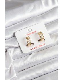 14K Gold Renk Kaplama Samanyolu Model CM Kadın Küpe