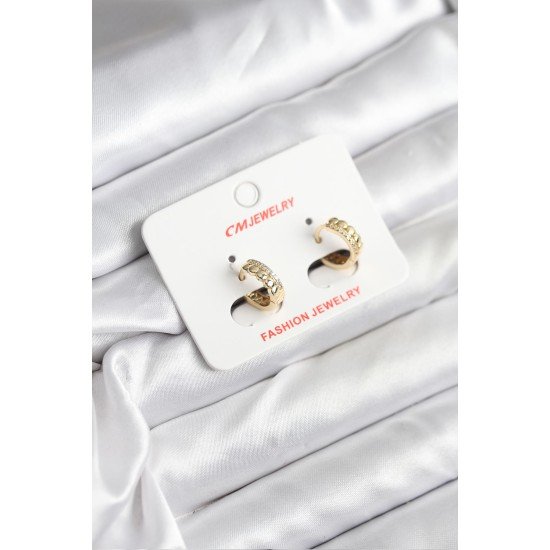 14K Gold Renk Kaplama CM Kadın Küpe