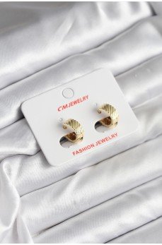 14K Gold Renk Kaplama CM Kadın Küpe