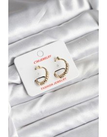 14K Gold Renk Kaplama CM Kadın Küpe