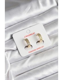 14K Gold Renk Kaplama CM Kadın Küpe