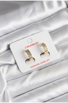 14K Gold Renk Kaplama CM Kadın Küpe