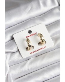 14K Gold Renk Kaplama CM Kadın Küpe