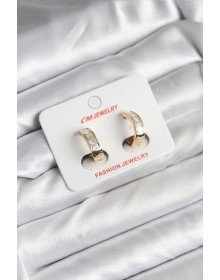 14K Gold Renk Kaplama CM Kadın Küpe