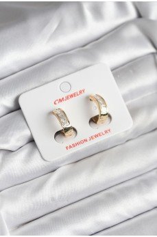 14K Gold Renk Kaplama CM Kadın Küpe