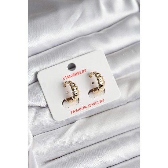 14K Gold Renk Kaplama CM Kadın Küpe