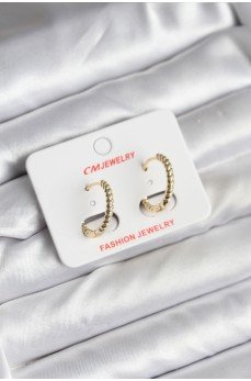 14K Gold Renk Kaplama Burgu Halka CM Kadın Küpe