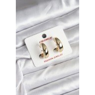 14K Gold Renk Kaplama Halka CM Kadın Küpe