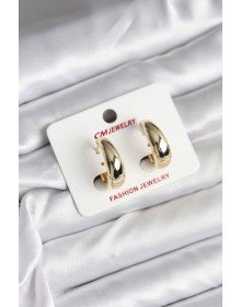 14K Gold Renk Kaplama Halka CM Kadın Küpe