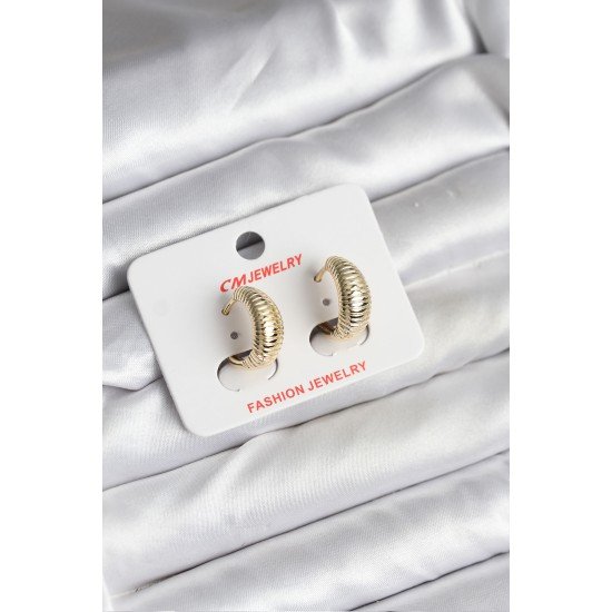 14K Gold Renk Kaplama CM Kadın Küpe