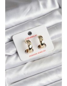 14K Gold Renk Kaplama Halka CM Kadın Küpe