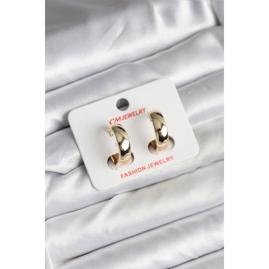 14K Gold Renk Kaplama Halka CM Kadın Küpe 14K Gold Renk Kaplama Halka CM Kadın Küpe