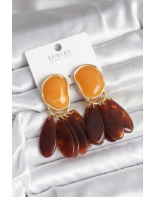 Pirinç Gold Renk Vintage Model Kadın Küpe