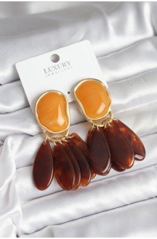 Pirinç Gold Renk Vintage Model Kadın Küpe