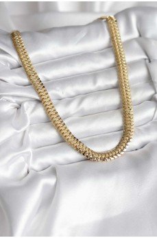 14K Gold Renk Kaplama Zincir Modelli CM Kadın Kolye 14K Gold Renk Kaplama Zincir Modelli CM Kadın Kolye