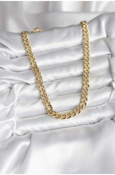 14K Gold Renk Kaplama Kalın Zincir Model CM Kadın Kolye 14K Gold Renk Kaplama Kalın Zincir Model CM Kadın Kolye