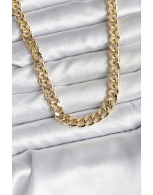 14K Gold Renk Kaplama Kalın Zincir Model CM Kadın Kolye