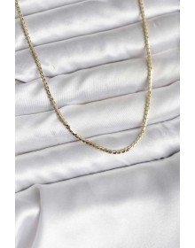 14K Gold Renk Kaplama Ezme Zincir Model CM Kadın Kolye