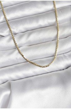 14K Gold Renk Kaplama Ezme Zincir Model CM Kadın Kolye