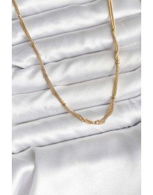 14K Gold Renk Kaplama Topçuk Zincirli Model CM Kadın Kolye