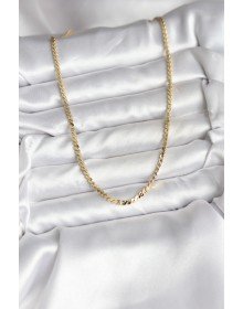 14K Gold Renk Kaplama Ezme Yılan Zincir Model CM Kadın Kolye